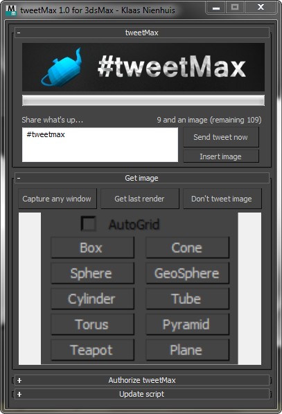 tweetmax image capture twitter 3ds Max