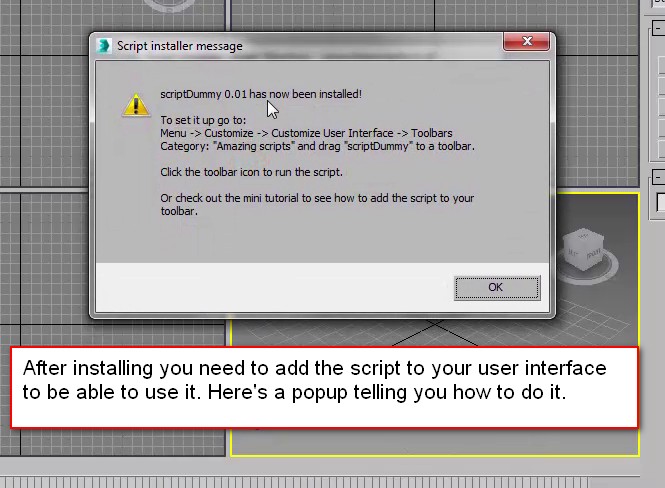 After installing, you need to add the script to the interface